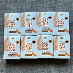 8 Dove Bar Soap Coconut Milk and Sugar Lychee New